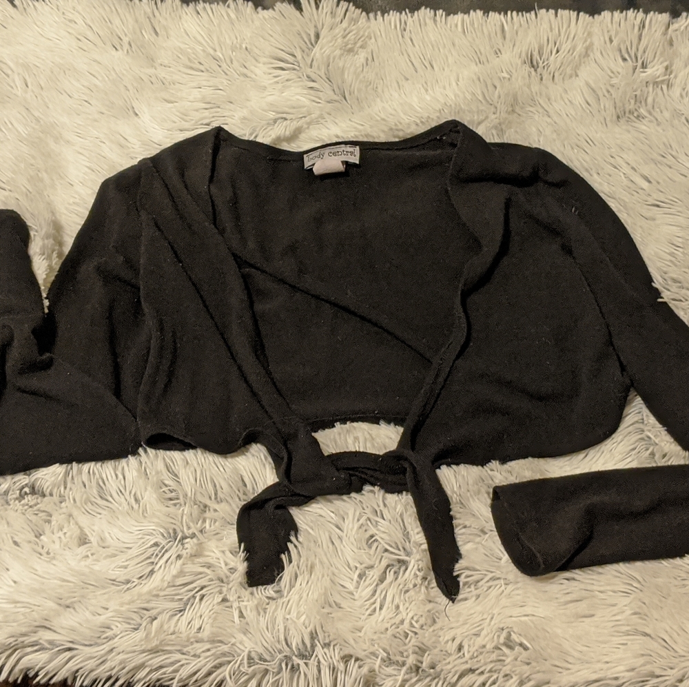 Black wrap cardigan
